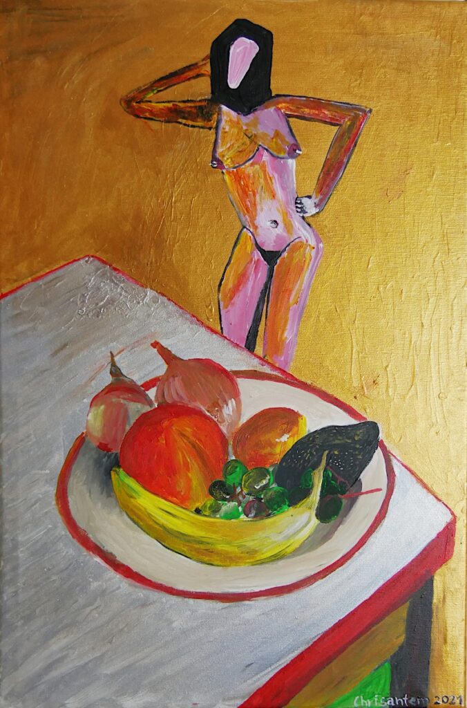 Chrisantem Macháček: „Kuchyňské zátiší“, 40×60 cm, 2021